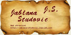 Jablana Studović vizit kartica
